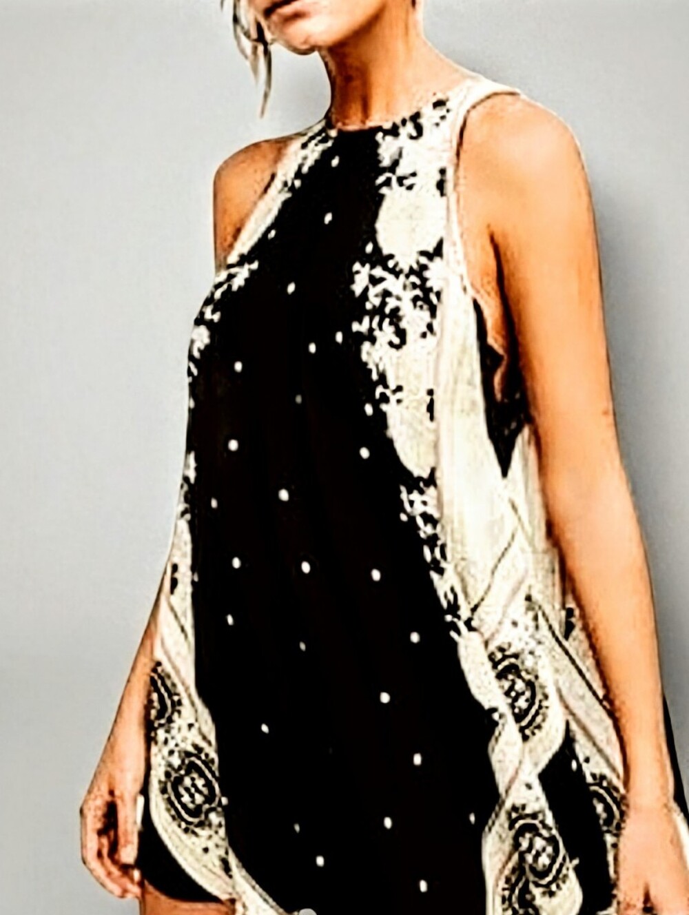 👗Free People Elegant Black & White Darjeeling Floral Dress - Picture 2 of 11